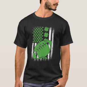 Football St Patrick's Day American Flag Irish T-Shirt