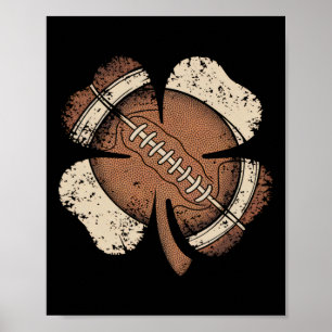 Football St Patricks Day Boys Girls Men Women Sham Poster