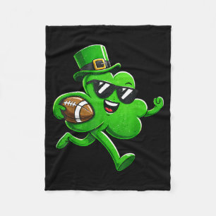 Football st patricks day boys kids men sport irish fleece blanket