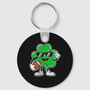 Football St Patricks Day Boys St Patricks Day Sham Key Ring
