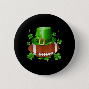 Football St Patricks Day Leprechaun Shamrock Boys 6 Cm Round Badge