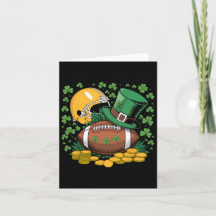 Football St Patricks Day Lucky Football Player Sha Card