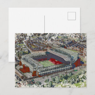 Football Stadium Art - Liverpool, England Postcard