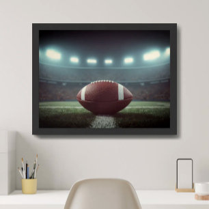 Football Stadium Field Lights Panoramic Poster