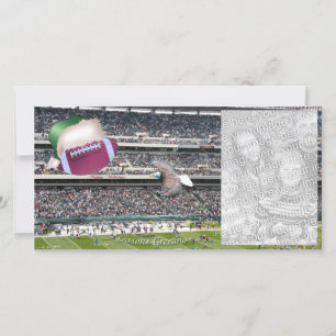 Football Stadium Seasons Greetings Photocard Holiday Card