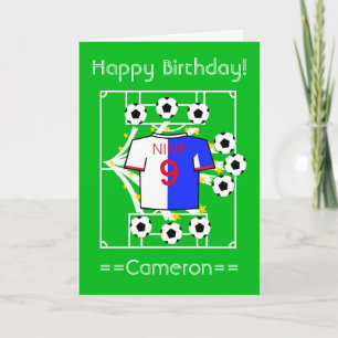 Football Star (Blue & White Halves) Card