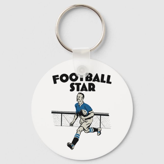 Football Star Key Ring (Front)