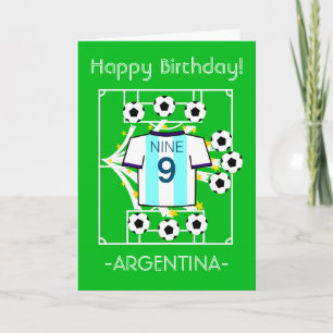 Football Star (Light Blue & White Stripes) Card