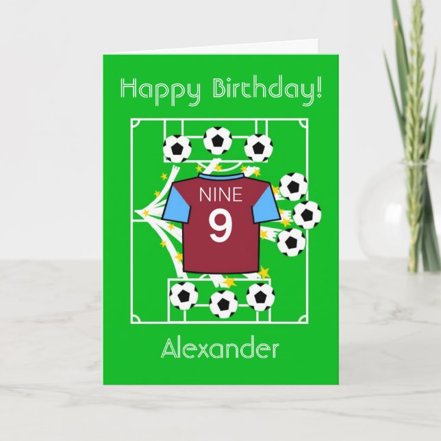 Football Star (London Claret & Blue) Card (Front)