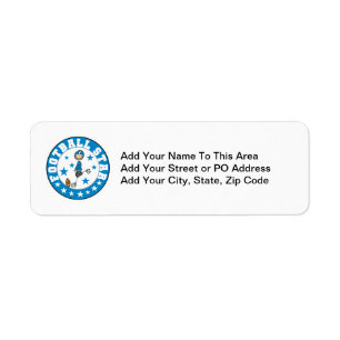Football Star Return Address Label