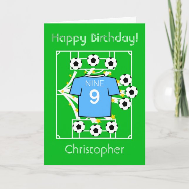Football Star (Sky Blue) Card (Front)