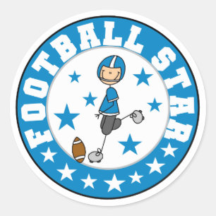Football Star Tshirts and Gifts Classic Round Sticker