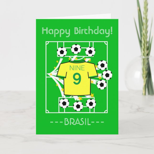 Football Star (Yellow with Green Trim) Card (Front)