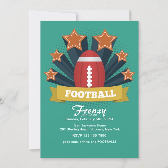 Football Stars Invitation (Front)