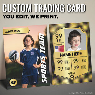 Football Stats Shield Card Soccer Trading Card