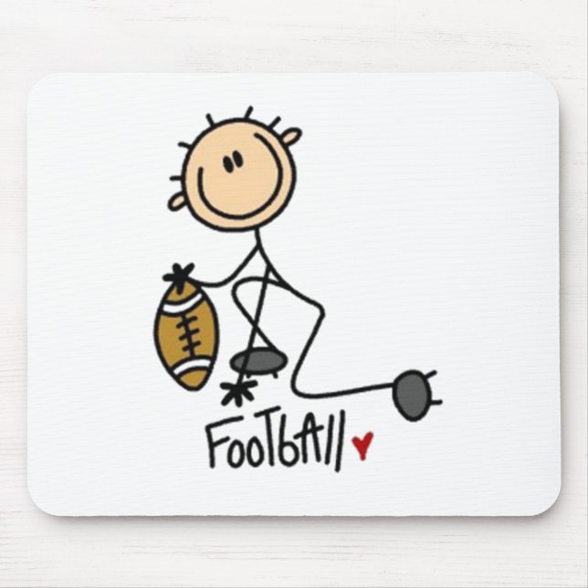 Football Stick Figure Mouse Pad (Front)