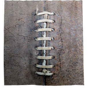 Football Strings Vertical Shower Curtain