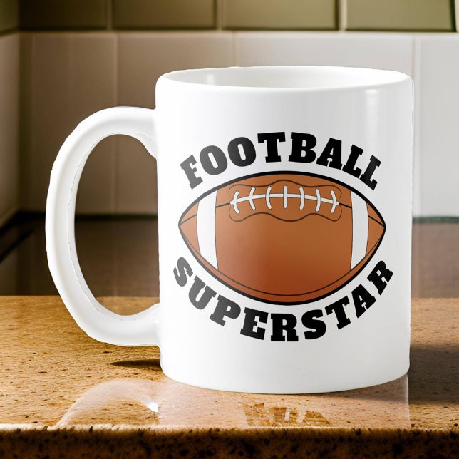 Football Superstar Sport Coffee Mug (Football Superstar Mug)