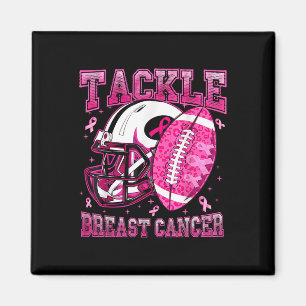 Football Tackle Breast Cancer Pink Breast Cancer A Magnet