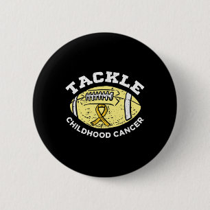 Football Tackle Childhood Cancer Awareness Wear Go 6 Cm Round Badge