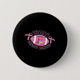 Football Tackle Of Eastern Star Breast Cancer Awar 6 Cm Round Badge