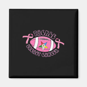 Football Tackle Of Eastern Star Breast Cancer Awar Magnet