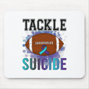 Football Tackle Suicide Prevention Awareness Men W Mouse Pad