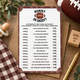 Football Tailgate Baby Shower Who Said It Game Flyer