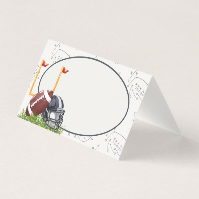 Football Tailgate Touchdown Buffet Place Cards (Front)