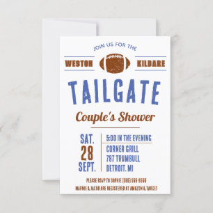 Football Tailgating Couples' Bridal Shower Invitat Invitation