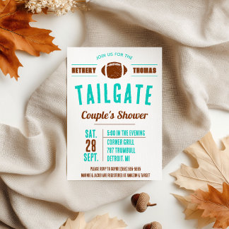 Football Tailgating Couples' Bridal Shower Invitat Invitation