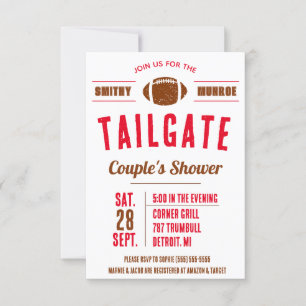 Football Tailgating Couples' Bridal Shower Invitat Invitation