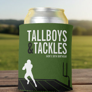 Football Tallboys & Tackles Sports Birthday Party Can Cooler