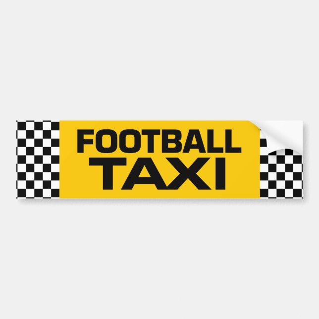 Football Taxi Bumper Sticker (Front)