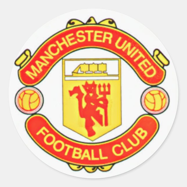 Football team badge classic round sticker (Front)