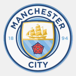 Football team badge classic round sticker