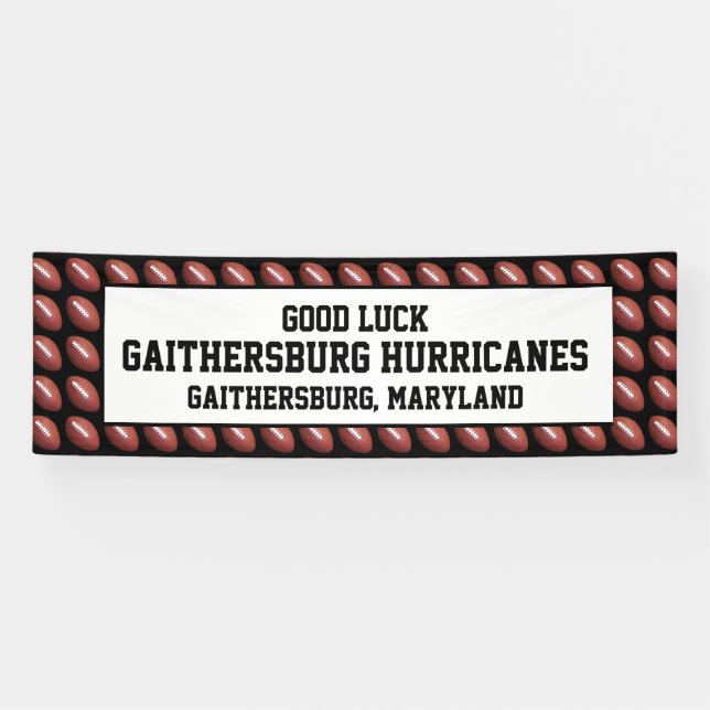 Football Team Banner, Personalised 3 Lines of Text Banner (Horizontal)