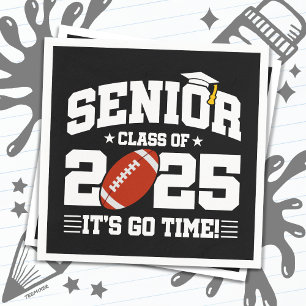 Football Team Class of 2025 Graduation Senior 2025 Napkin