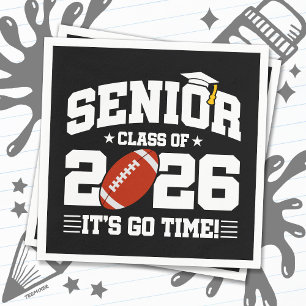 Football Team Class of 2026 Graduation Senior 2026 Napkin