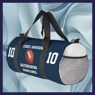 Football Team, Coach Player Navy Blue Personalised Duffle Bag