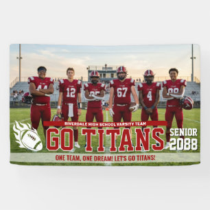 Football Team High School Senior Game Day Sports Banner