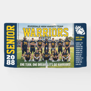 Football Team High School Senior Game Day Sports Banner