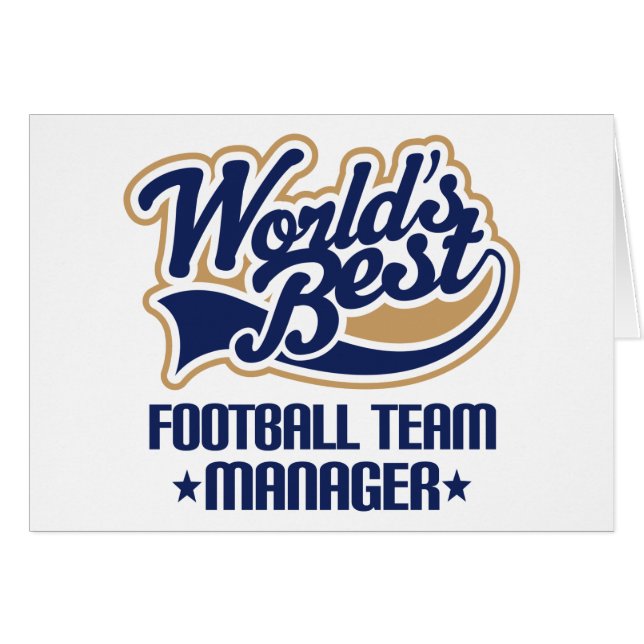 Football Team Manager Gift (Front Horizontal)