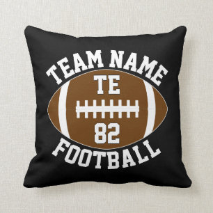 Football Team Name Player Position & Number Custom Cushion
