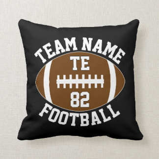Football Team Name Player Position & Number Custom Cushion