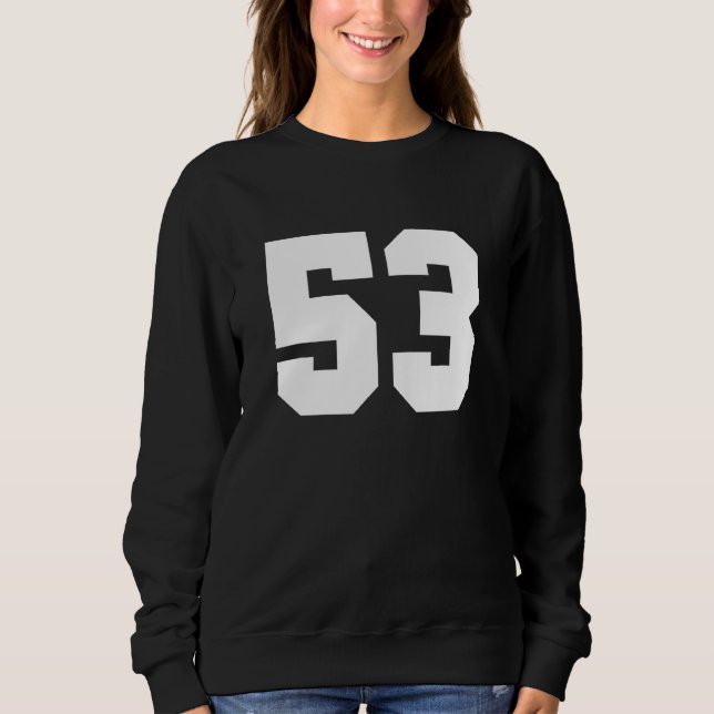 Football Team Number 53 American Rugby Team, Cool  Sweatshirt (Front)