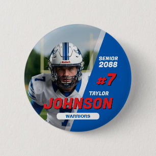 Football Team Senior Night Custom Color Sports 6 Cm Round Badge