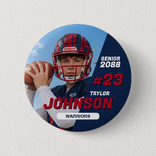 Football Team Senior Night Custom Colour Sports 6 Cm Round Badge