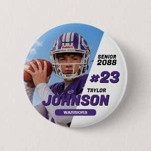 Football Team Senior Night Custom Colour Sports 6 Cm Round Badge