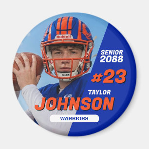 Football Team Senior Night Custom Colour Sports Magnet